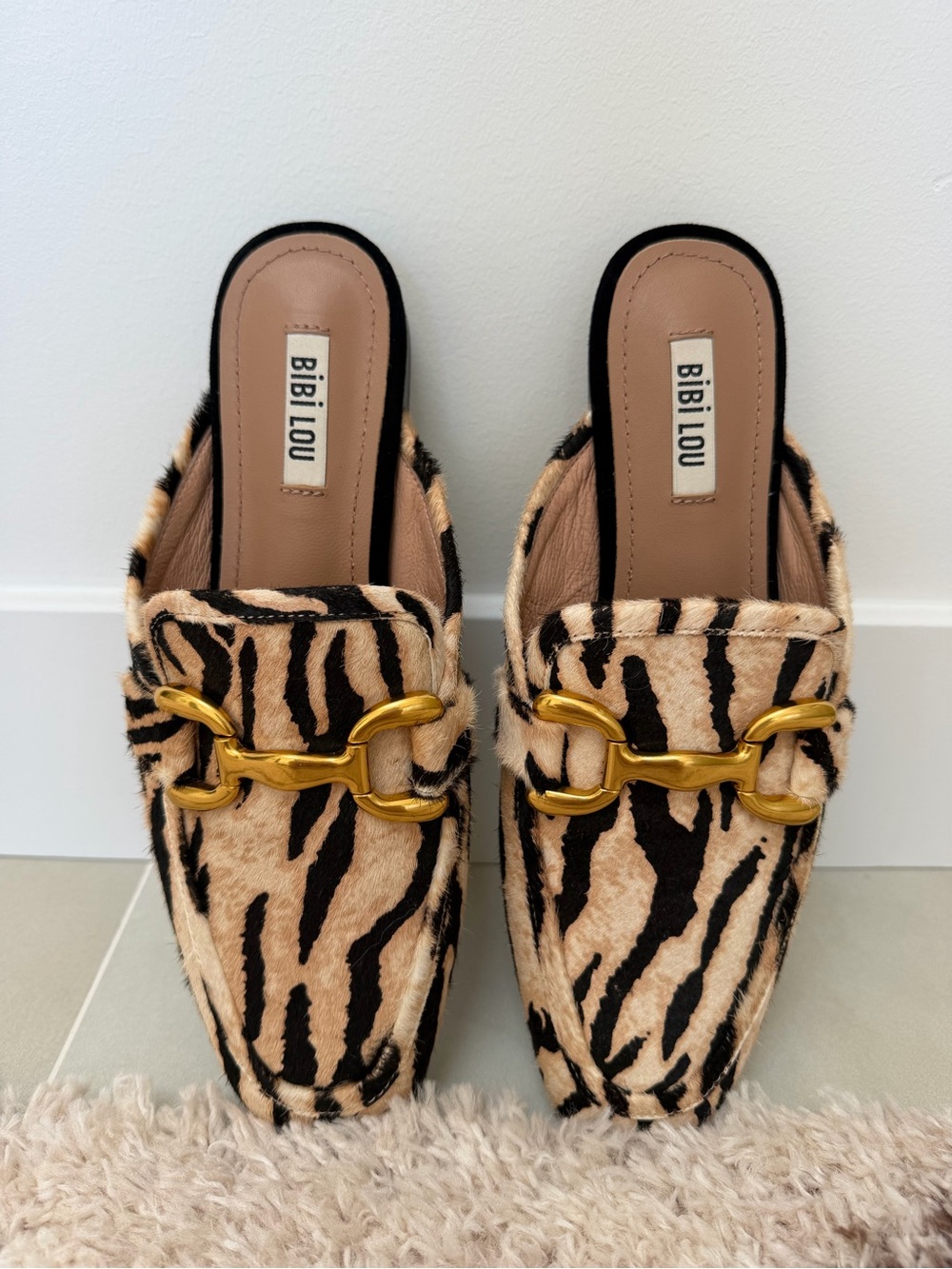 BibiLou Zagreb Zebra Print Loafers. Size 41.